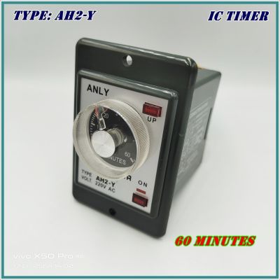 TYPE: AH2-Y ANLY IC TIMER ไทม์รีเลย์ AC220V 5A TIME: 60M