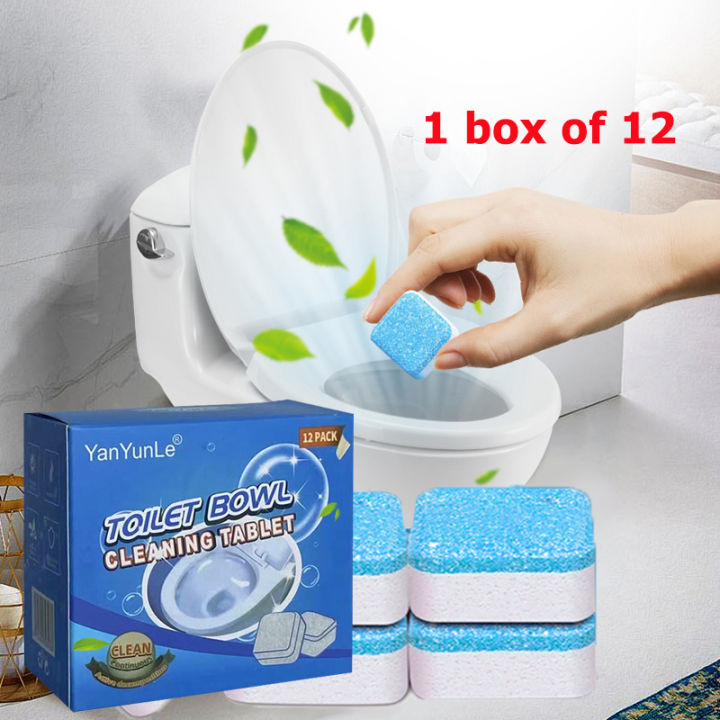 1 box of 12 Toilet Cleaning Effervescent Tablet Toilet Descaling ...