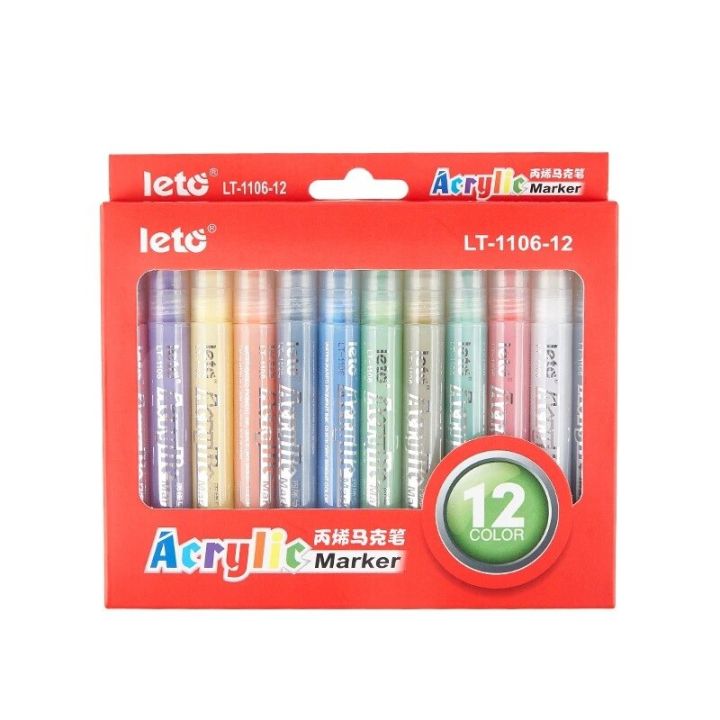 leto-acrylic-marker-permanent-art-paint-marker-pen-for-diy-ceramic-rock-glass-porcelain-mug-wood-fabric-canvas-painting-supplies