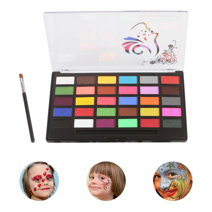 Watercolor Paint Set 30 Colors Set Professional Face Paint Kit with 1 ...