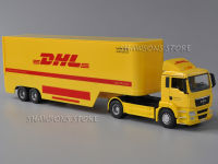 โมเดลรถบรรทุก รถแทรกเตอร์ Man TGS Tractor With DHL Container Semi-Trailer สเกล 1:32 กึ่งพ่วง ขนาดเล็ก 48 ซม. พร้อมกล่อง