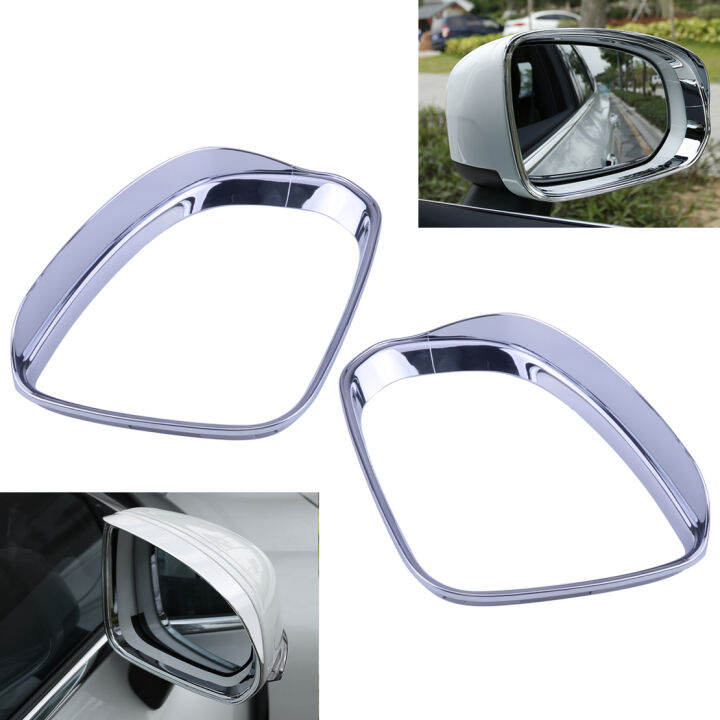 beler Pair of Chrome Plated Side Door Rain Rearview Mirror Guard Cover Trim fit for Volvo XC60 XC90