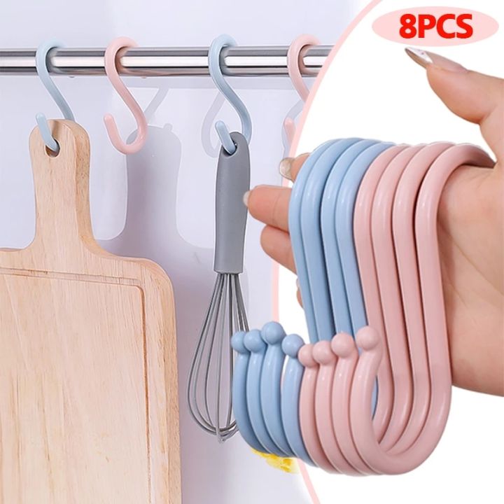 Creative Multi-purpose S Shaped Hook, Plastic Hanger Hook, Clothes