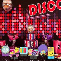 1980S Party Honeycomb Balls Centerpieces เดสก์ท็อป12Pcs Hip Hop Decor ตาราง Topper Photo Booth Props สำหรับ80 S Nostalgic Partes