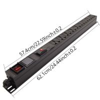 Pdu ปลั๊กไฟ16a ไฟกระชาก3500W,Led ดิจิตอล9ด้านโวลต์มิเตอร์แอมมิเตอร์ป้องกันซ็อกเก็ต