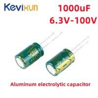 10pcs Aluminum electrolytic capacitor 1000 uF 6.3V 10V 16V 25V 35V 50V 63V 100V frekuensi tinggi Radial Electrolytic kapasitor