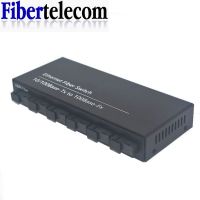 Fast Ethernet Fiber Optical Media Converter Single Mode switch Converter 20KM 2 RJ45 and 6 SC fiber Port 10/100M