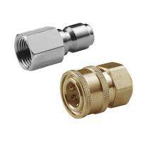 1 Pair 3/8" Quick Plug Connector Kit High Pressure Washer Adapters 5000 PSI Replacement Parts