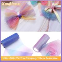 X CRAFT HOME ประกายสีรุ้งผ้าหัตถกรรม10หลาไล่ระดับสี Tutu Tulle ผ้าโปร่งกระโปรงบัลเล่ต์นุ่ม DIY