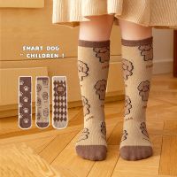 [COD] Half fleece childrens 2022 autumn and winter new baby stockings cartoon puppy calf wholesale