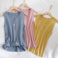 (พร้อมส่ง?) เสื้อกล้าม ไหมพรม กระดุมหน้า