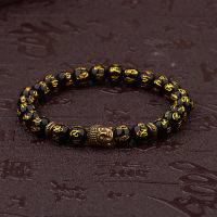 Womens Retro Tibetan Black Beads Carve Mantra Om Mani Amulet Bracelet Men  Vintage Buddhist Meditation Jewelry AB285