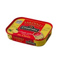 สินค้านำเข้า? Connetable Sardines in Virgin Olive Oil with Lemon 115g ปลาซาร์ดีนบรรจุในน้ำมันมะกอกเวอร์จินผสมมะนาว 115g