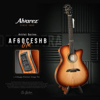 Alvarez AF60CESHB กีตาร์โปร่งไฟฟ้า OM สเปค (Solid North American Sitka Spruce / Mahogany) สี Shadowburst