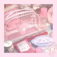 กระเป๋ากันน้ำพีวีซีโลโก้ถุงซักผ้าญี่ปุ่น Sanrio Tas Kosmetik น่ารัก Kulomi Merlot