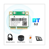 1 PCS WiFi 6E 2400Mbps Mini PCI-E Card for BT 5.2 802.11AX 2.4G/5G/6Ghz Wlan Network Card