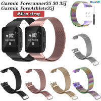 Bluesmilan นาฬิกาสแตนเลสสายสำหรับการ์มิน Forerunner สร้อยข้อมือ35J 35 Forerunner30พร้อมเครื่องมือสำหรับ Forerunner35J