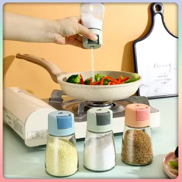 Push-type Salt Dispenser Sugar Bottle Spice Pepper Shaker Can Jar PushType  Seasoning Container Kitchen Gadgets