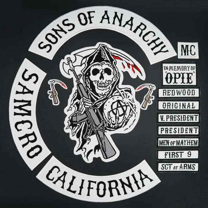 Original Son Of Anarchy Mayans Mc ปักรถจักรยานยนต์ Biker Club Patch