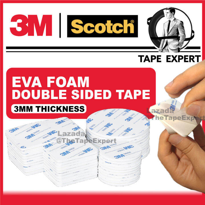 [TapeExpert] 3M EVA Foam Double Sided Tape 9448A 3mm Thickness Adhesive