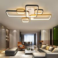 Black+Gold Modern led chandelier for livingroom bedroom study room lights dimmable nordic Minimalism ceiling chandelier lighting