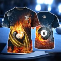 3D Billiards Print Sports T-shirt For Men Summer Quick Dry Material Oversized Short Sleeve Outdoor Hip Hop Style O-neck Pullover