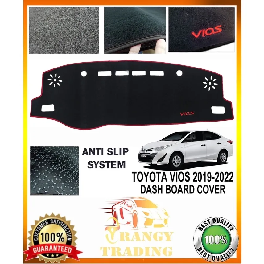 Dashboard Cover for Toyota Vios 2019 to 2023 Dash board High Quality Dash  Mat RED BLACK LINING Lazada PH