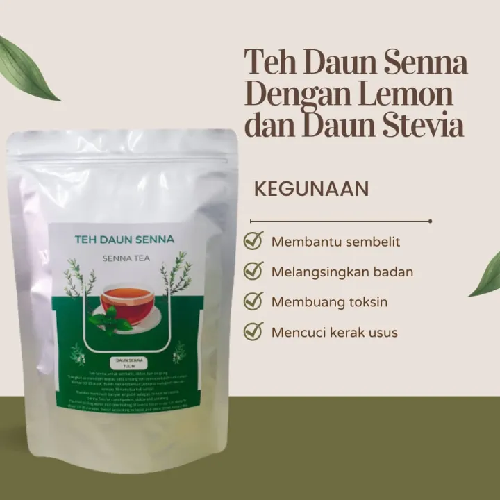 [PRODUK BARU] Teh Daun Senna dengan Lemon Kering dan Daun Stevia Untuk ...