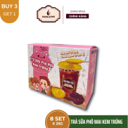 Trà sữa Phô Mai kem trứng Ban Milk Tea Tự pha kèm trân châu 1 Hộp 8 Set