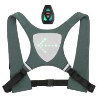 USB Rechargeable Reflective Vest Backpack with LED Turn Signal Light Remote Control Outdoor Sport Safety Bag Gear for Cycling Running Walking Jogging