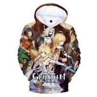 Genshin-Sudadera con capucha de anime para parejas, Kaiya informal con estampado de prenda de vestir, fluorescente, ámbar, Hip hop, 2020