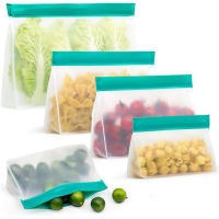 10Pcslots Kitchen Thicken Food Storage Bags PEVA Leakproof Freezer Fresh-keeping Bag Silicone Reusable Containers Ziplock Bags