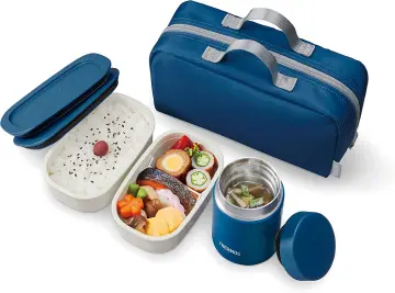 New Thermos Bento Lunch Box Set Jar Food Container JBG 1800 BK Black Japan