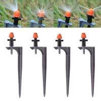 10 Pcs 7.5mm Watering Nozzle with 15cm Holder Stand 90°/180°/360°/Strip Spraying Angle Optional Garden Irrigation Sprinklers Watering Systems  Garden