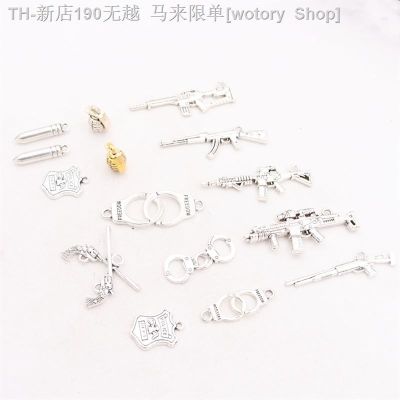 【CW】▬  Weapons Metal Pendants Handcuffs Charms Badges Firearms Grenades Charms ，