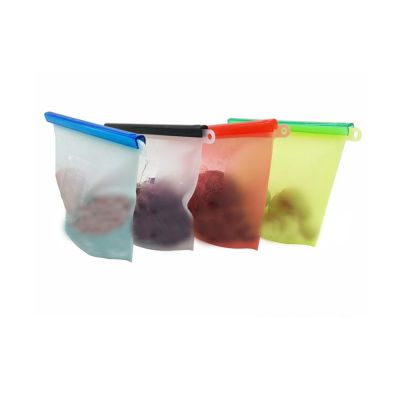 20*18cm Reusable Silicone Bag With Zipper Eco-friendly Ziplock Food Storage Bag Fresh Keeping Sandwich Snack Packaging Bags 3 Food Storage Dispensers