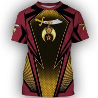 [High quality inventory] 2023 ศาลเจ้า Masonic Society Unisex เสื้อยืด 3D Comfort ผ้า S-5XL