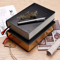 Super Thick Creative Light Retro Notebook Business Notebook Sketch Book Leather Hand Account Diary Bronzing Blank Book