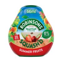 (x1)  Robinsons Real Fruit Squash’d Summer Fruits 66ml โรบินสันส์เรียลฟรุตสควอชรสซัมเมอร์ฟรุ๊ต 66มิลลิลิตร  (Rebranded to mini)