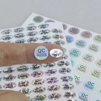 10mm Laser Discoloration QC PASSED Quality Inspection Qualified Self-adhesive Label Sticker Waterproof QC PASSED Sticker Stickers  Labels