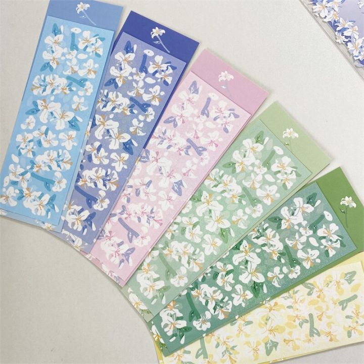 1-pc-ins-creativity-beautiful-color-lily-shiny-laser-sticker-south-korea-simple-hand-account-diy-material-stickers-stationery