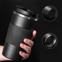 Stainless Steel Coffee Cup Thermal Mug Garrafa Termica Cafe Copo Termico Caneca Non-Slip Travel Car Insulated Bottle