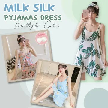 Fashion Women's Pajamas Women's Cute Nightgown Milk Silk Home Dresses  Sleepwear @ Best Price Online