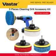 Vastar 5Pcs Bathroom Home Cleaning Brush Drill Accessory Kit Nylon Powered Scrub Pad thumbnail