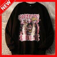 qkq971 WomenS Character Print Sweatshirt R Street Hip Hop Jacket