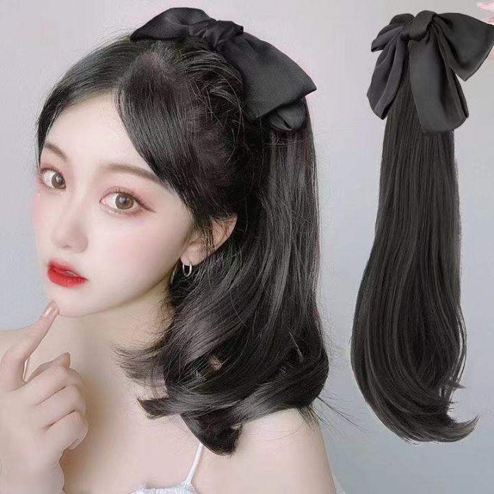 100% Original AMZ Korean Ribbon Ponytail Hairpiece Hair Extensions ...