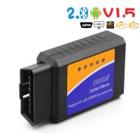 สแกนเนอร์ ELM 2022 327 V1.5ของแท้ใหม่ OBD2สำหรับรถยนต์ ELM327บลูทูธ OBDII เครื่องมือวินิจฉัยอัตโนมัติตัวอ่านรหัสเครื่องยนต์ ELM 327 OBD 2สำหรับแอนดรอยด์