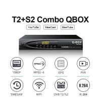 2023 DVB T2 S2 Combo QBOX Satellite TV Receiver H264 Best DIGITAL TV Decoder 1080P FullHD DVB MP3 PLAY PVR EPG T2 DVB S2 Set TV Receivers