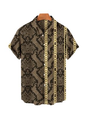 เสื้อฮาวายแขนสั้นสำหรับผู้ชาย,เสื้อผ้าวินเทจแนวกอทิกฮาราจูกุทรงหลวมและระบายอากาศได้ดีทางการเข้ารูปฤดูร้อน