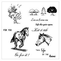 Horse DIY Silicone Clear Stamp Cling Seal Scrapbook Embossing Album Decor Craft